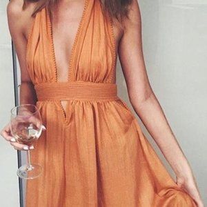 Sabo Skirt Orange Maple Dress